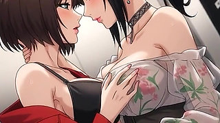 AI Generated Cartoon content, Uncensored video of 18 Year old Anime Girl, Kissing Orgasm of Mature Women