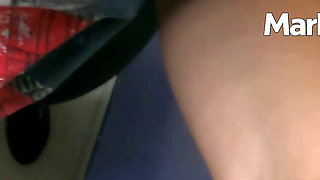 Horny Granny Touch My Dick Slowly in Crowded Train