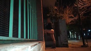 Risky Sex Outdoors and Flashing Her Pussy on the Streets of Argentina