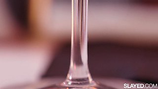 She worships her pussy and kisses it a lot