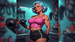 Sexy Anime Girls Boxing Workout
