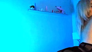 Blonde with big boobs fucked from behind before tit wanking