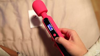 Shaking Orgasm While Testing the Funzze Led Display Wand with His Dick in Ass