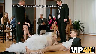 Kristy waterfall & Chris Atharsis get frisky in public while their wedding is taking place
