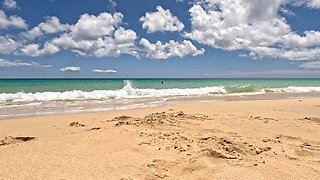 Naked Goddess on the Beach -aTease and Temptation