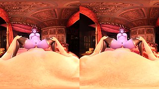 Hot 3D redhead licking a pussy while getting fucked