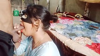 Indian college girl in school uniform kisses the ground for her teacher - Desi student Aisha sucks and strips