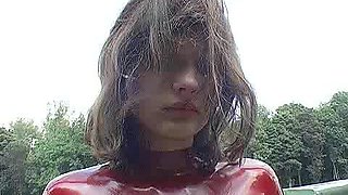 Cute amateur brunette naughty in solo jerking show on camera