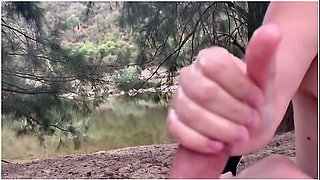 Nude Beach & Hiking Swim, Handjob And Fucking