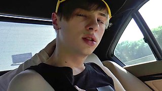 Wanking teen hairy cock of slim boy Jay Sheen in nature