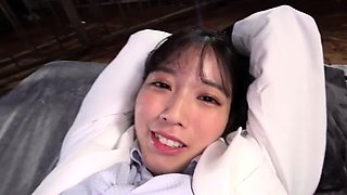 Asian amateur Mao Hamasaki demonstrated a blowjob in pov