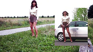 Slut On Offer - Public Posed & Wanked