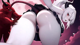 AI cartoon mouths flooded cumshot after cumshot, faces covered and dripping
