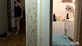 A Neighbor Fucked Me in the Mouth While My Husband Was Washing in the Shower