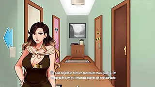 Steamy training session with my big-titted step-aunt-in-law while doing chores