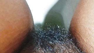 Pussy Fingering by house owner in bathroom to maid then rubbing with water