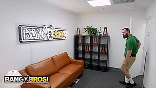Bangbros - Serena Santos turns college coach chris into her sex toy, gagging & riding him to jizz