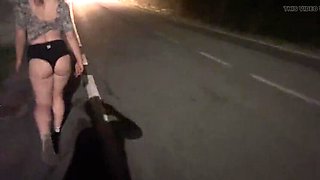 Risky Car Blowjob & Hard Anal Fuck - Amateur Italian MILF Gives First Time POV Anal