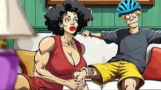 Sexy Housewife Fucks with a Stranger While Her Husband Is at Work / Toon / Cartoon / Animation