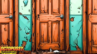 Gloryhole: Married Housewife Fucked in the Mouth and Asshole in a Dirty Public Toilet