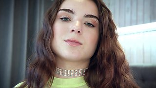 Brunette Megan Marx seduces her stepbrother to fuck her in panties.