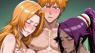 Ichigo X Matsumoto X Yoruichi (ffm) Bleach