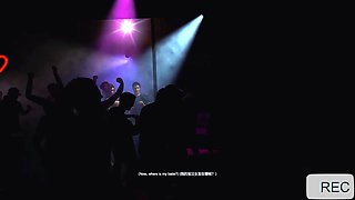 Bigboobs Chick at Night Club- 3D Animation