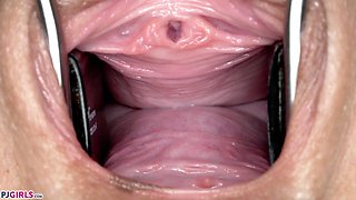 Blonde Nela Decker Peeks at Her Gaped Pussy