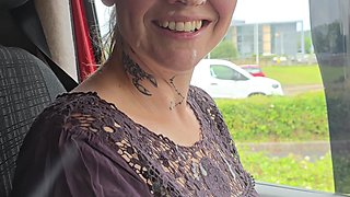 Carpark Blowjob & Shop Cum Walk