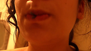 Giantess Stepsister Is Very Hungry so She Eats Tiny Stepbrother Then Takes a Shower