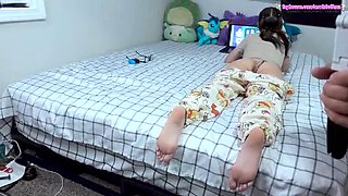 Skinny Teen Gets Cum Filled Mouth - Blowjob POV with Petite 18 Year Old