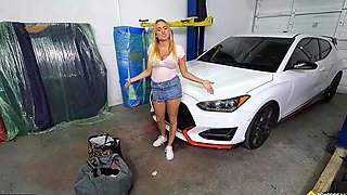 Alexis Rae Solves Her Car Problem With Her Big Tits And