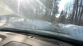 Naked Russian Babe Pours Washing Liquid on Her Big Ass