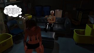 Foxy 3D Superwoman bounces up and down on a cock