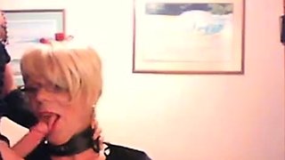 Clothed Crossdressers Suck Each Other Off