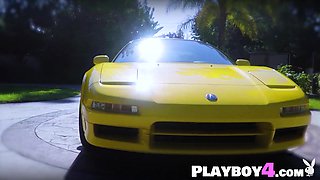 Seductive big knockers cougars washed Acura NSX