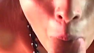 Eyes Glued Shut - Curvy Babe Gets Her Mouth and Feet Fucked and Eyes Filled with Cum