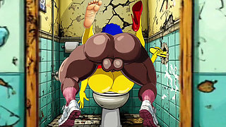 Married Housewife Gets Fucked in a Dirty Toilet. Cartoon Parody