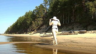 Hot MILF on the Beach -15