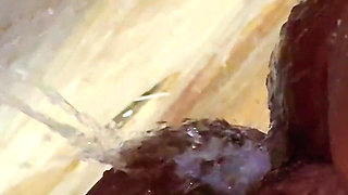 Single BBW Hot Girl After Sex She Is Pee in Public Toilet - Hairy Big Pussy