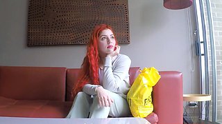This THICK LATINA REDHEAD likes it ROUGH