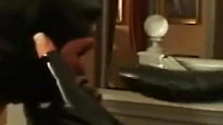 Humiliating whipping and dildo sucking