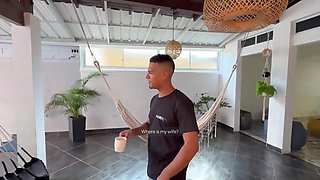 My stepmother is a blonde Colombian MILF who loves big cocks, I fuck her in interracial sex with my BBC, until creampie! David Bander and Karen Sleent