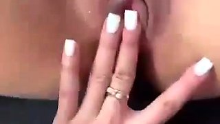 Blonde amateur MILF pov toys fingering shaved cunt