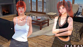 3D animated cartoon fun with Misskitty2k in a bikini