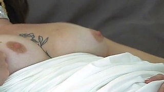 Small Tits Secretary Gets Eaten Out by Her Busty Lesbian Boss