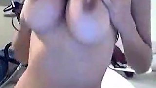 Lebanese Girl Reveals Perfect Breasts on Webcam