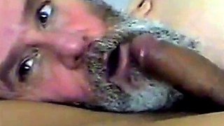 Bearded Daddy Sucks and Swallows