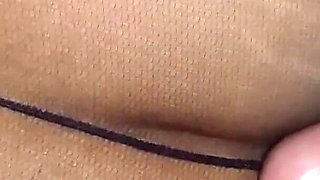 Ass in Pantyhose Being Rubbed with It