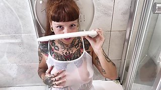 Piss Hungry Slut Deepthroat and Mess